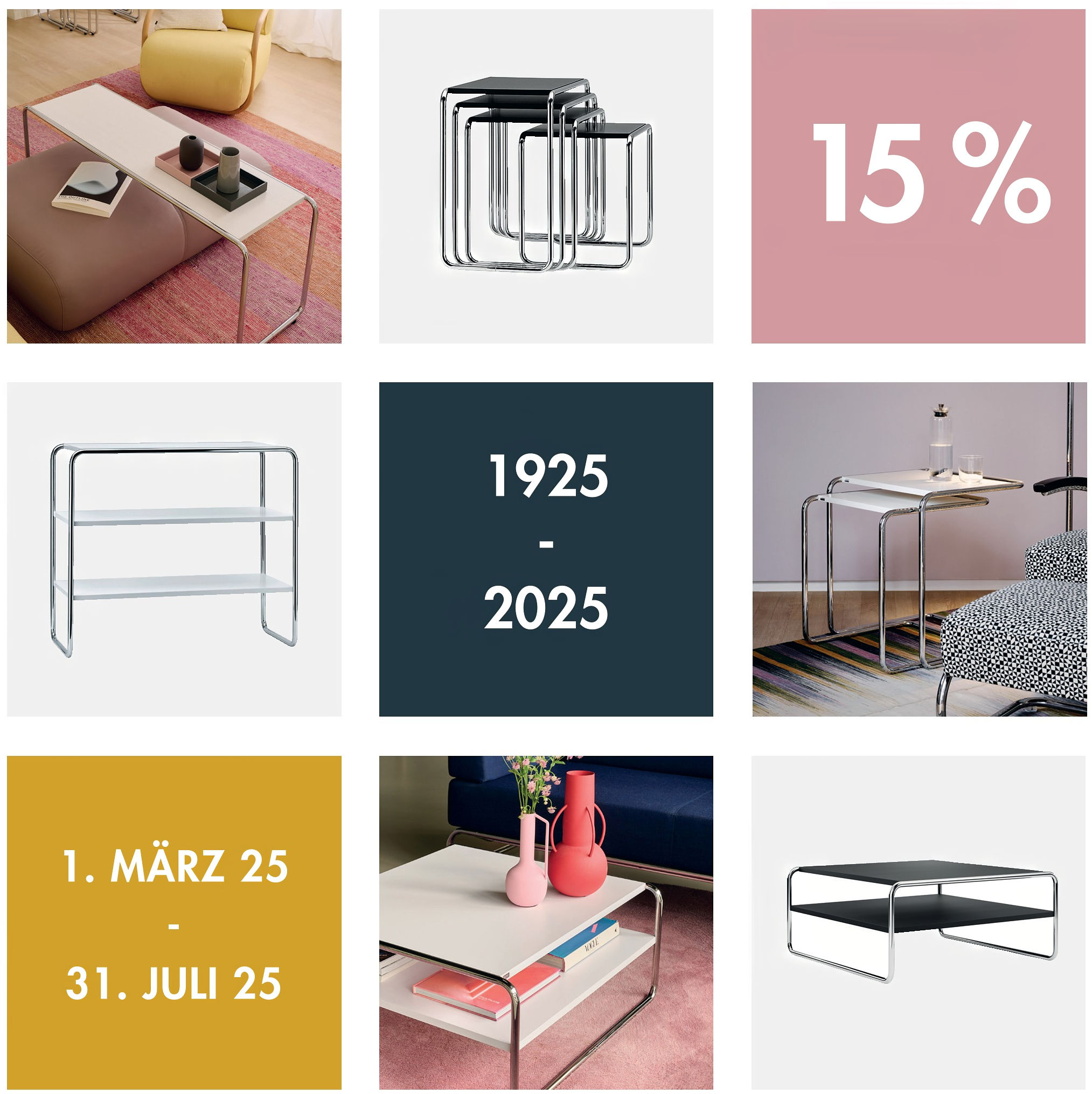 Thonet-Aktion: 15 % Rabatt auf Beistelltische