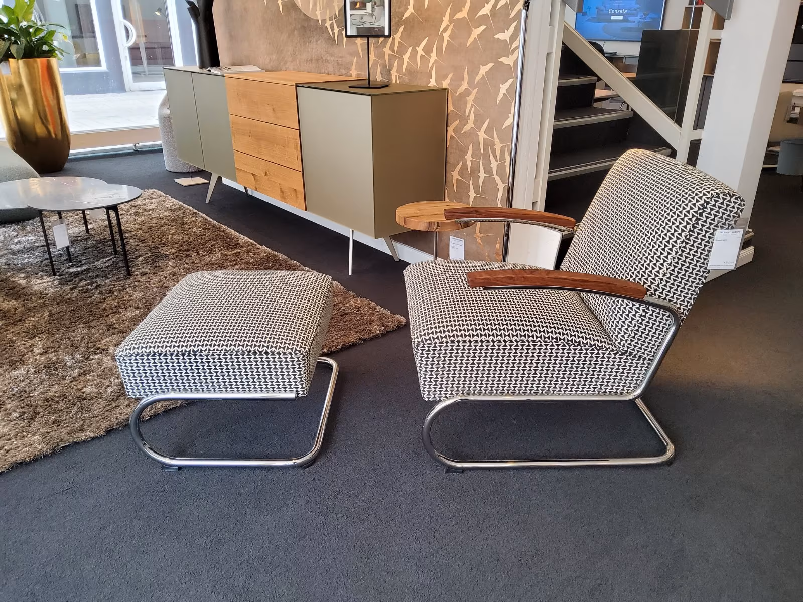 Thonet Sessel S 411 mit Hocker